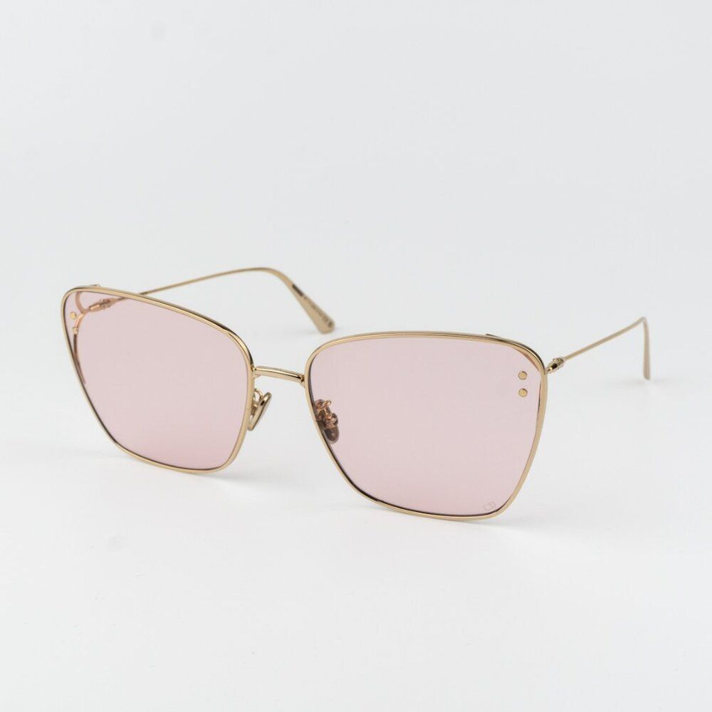 Dior MISDIOR B2U Women Sunglasses Gold Pink Butterfly CD40095U 10Y BRAND NEW - Picture 6 of 14
